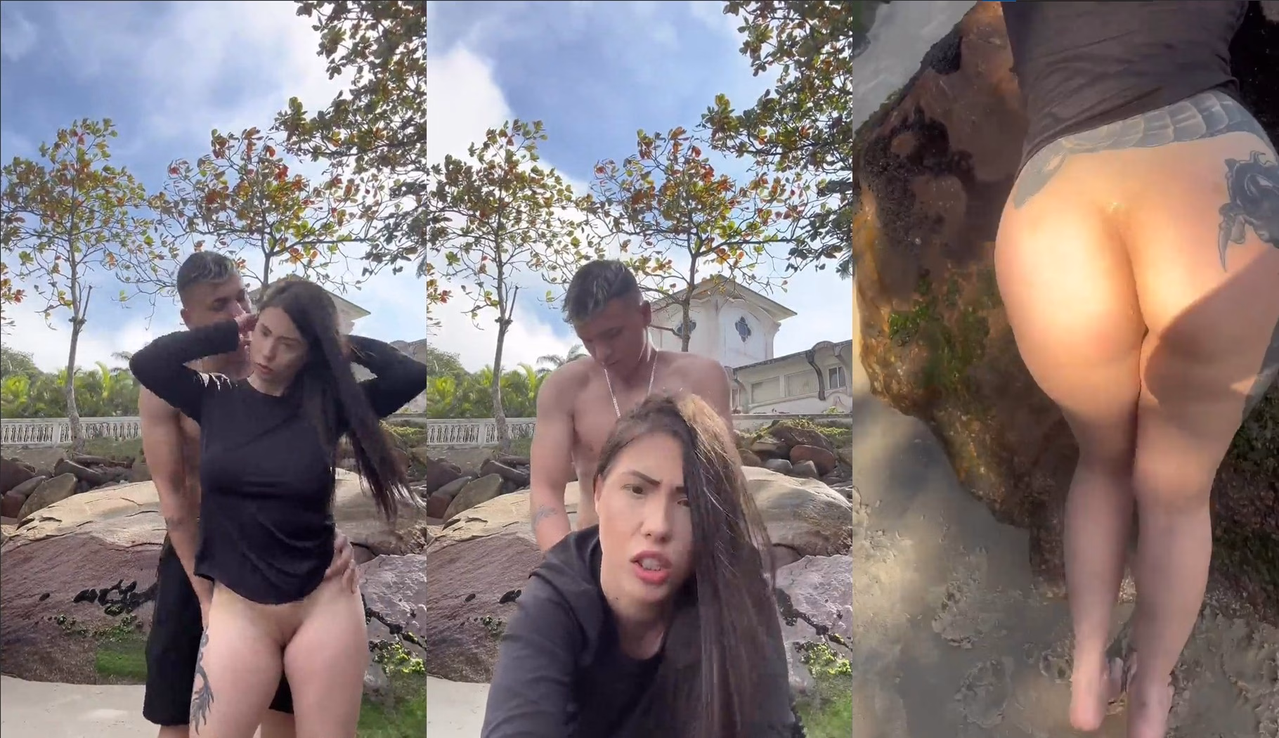 Mc Mayara transando na praia sem camisinha